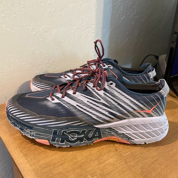 HOKA One One Speedgoat 4 Blue Running Sneakers Shoes Women's US Size 9 - Picture 1 of 14